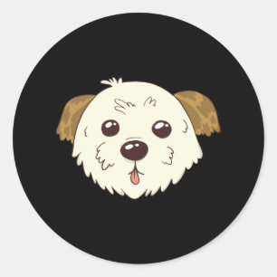 Adesivo Redondo Morkie Dog
