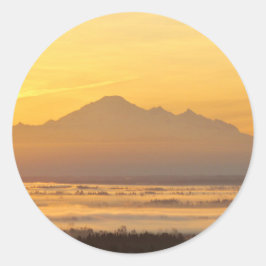 Adesivo Redondo Morning Mountain Magic.