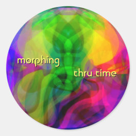 Adesivo Redondo Morphing Thru Time
