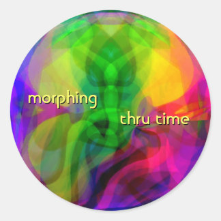 Adesivo Redondo Morphing Thru Time