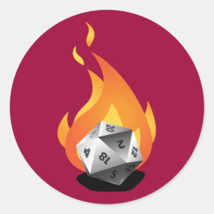 Adesivo Redondo Morra em um fogo (D.I.A.F)