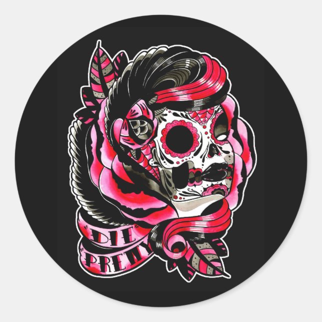 Adesivo Redondo Morre Bonito (Frente)