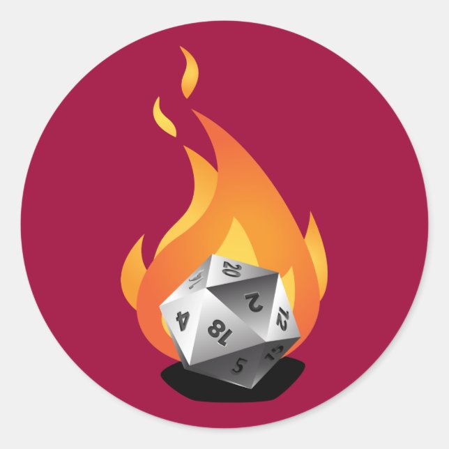 Adesivo Redondo Morre num incêndio (D.I.A.F.) (Frente)