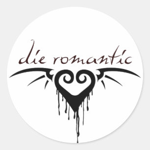 Adesivo Redondo morrer romântico