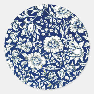 Adesivo Redondo Morris - Folha de Autocolante Azul