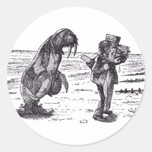 Adesivo Redondo Morsa e carpinteiro 1