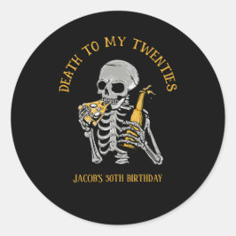 Adesivo Redondo Morte aos 20