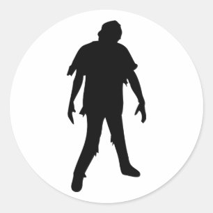 Adesivo Redondo Morte do morto do zombi do filme de terror