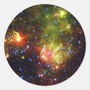 Adesivo Redondo Morte empoeirada de uma estrela massiva da NASA