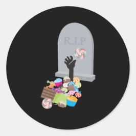 Adesivo Redondo Morte por Candy Halloween Design