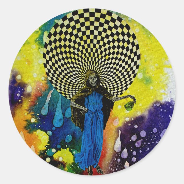 Adesivo Redondo Morte por Michael Moffa (Frente)