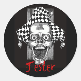 Adesivo Redondo Morto Jester Sticker.