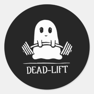 Adesivo Redondo Morto Levante Engraçado Fantasma Ghost Gymer Hallo