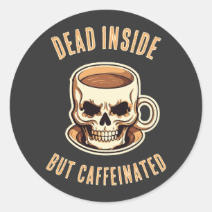 Adesivo Redondo Morto Mas Cafeína De Cafeína De Café