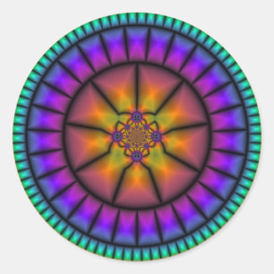 Adesivo Redondo Mosaico da esfera celestial