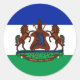 Adesivo Redondo Mosotho Flag & Casaco de armas, Flag do Lesoto (Frente)