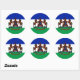 Adesivo Redondo Mosotho Flag & Casaco de armas, Flag do Lesoto (Folha)