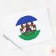Adesivo Redondo Mosotho Flag & Casaco de armas, Flag do Lesoto (Envelope)