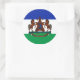 Adesivo Redondo Mosotho Flag & Casaco de armas, Flag do Lesoto (Bolsa)