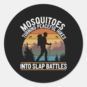 Adesivo Redondo Mosquitos Passeios Pacífico Socos em Combates Hiki