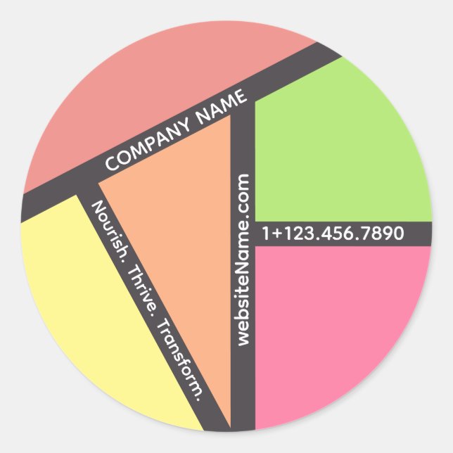 Adesivo Redondo Mosteiro de Nutrição (Frente)