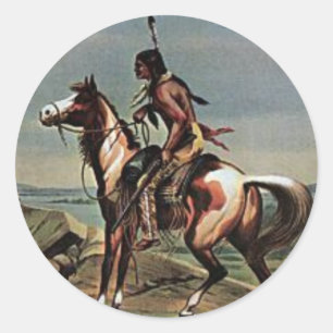 Adesivo Redondo Mostra ocidental selvagem dos Buffalo Bills