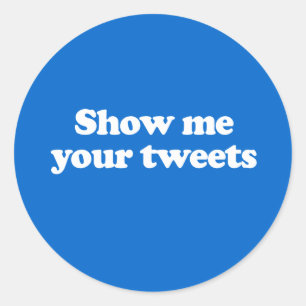 Adesivo Redondo Mostre-me seus tweets