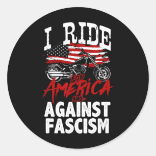 Adesivo Redondo Mota Anti-Trump Resistir Contra o Fascismo Protest