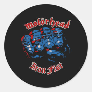 Adesivo Redondo Motã × Rhead €"Pincel de ferro vermelho