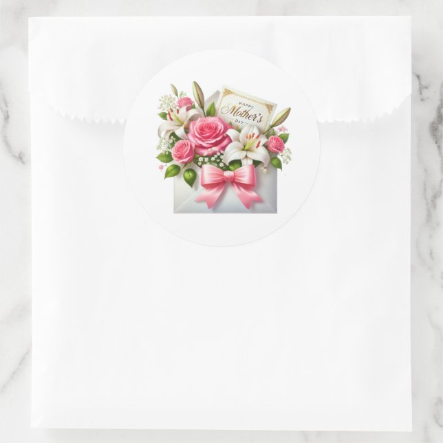 Adesivo Redondo Mothers Day Stickers (Bolsa)