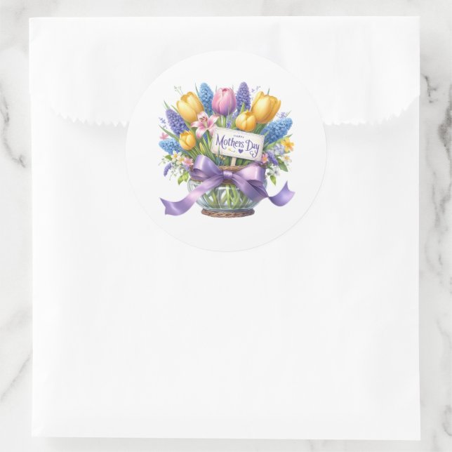 Adesivo Redondo Mothers Day Stickers (Bolsa)