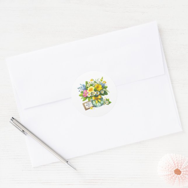 Adesivo Redondo Mothers Day Stickers (Envelope)