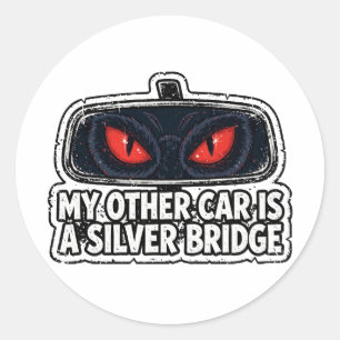 Adesivo Redondo Mothman Meme — Outro Carro