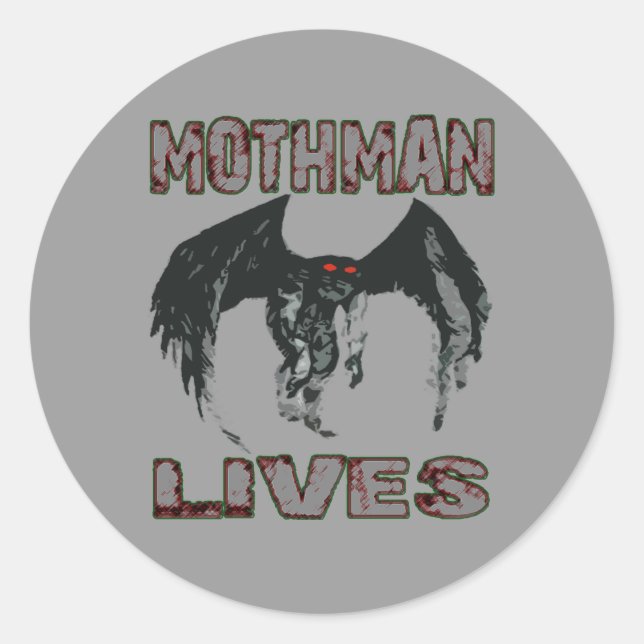 ADESIVO REDONDO MOTHMAN VIVE STICKER (Frente)