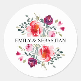 Adesivo Redondo Motif personalizado de aquarela