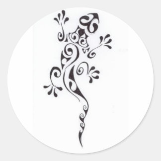 Adesivo Redondo Motif-tatouage-levezard-polin-sien