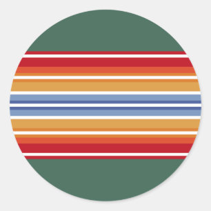 Adesivo Redondo motifs têxteis tradicionais indígenas da américa