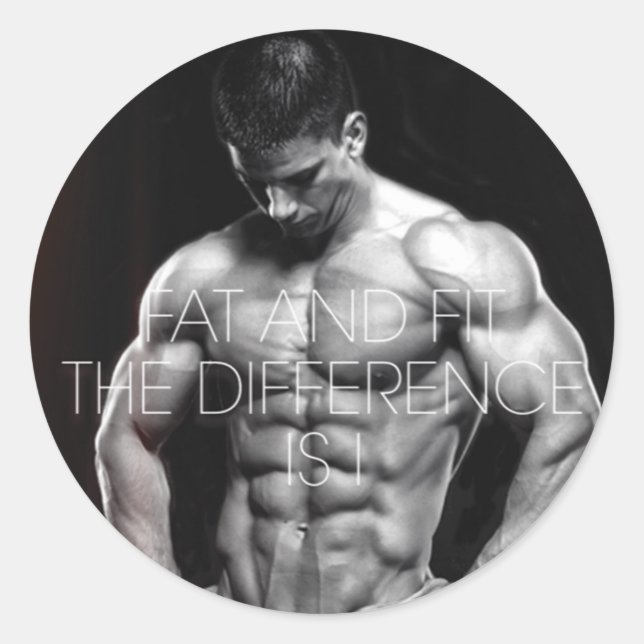 Adesivo Redondo Motivação de Gym de Workout de malhação (Frente)