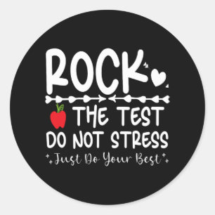 Adesivo Redondo Motivação Do Dia De Teste Para O Dia Do Professor