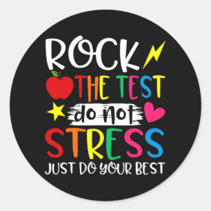 Adesivo Redondo Motivação do teste de não stress no dia do teste