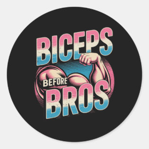 Adesivo Redondo Motivação Engraçada Giro Humor Biceps ganha Biceps