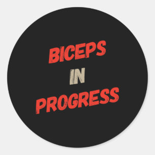 Adesivo Redondo Motivação Engraçada Giro Humor Biceps ganha Biceps