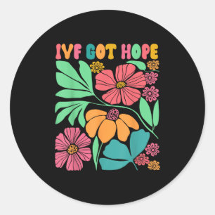 Adesivo Redondo Motivação Inspirada Ivf Mama Wildflower Ivf Mãe