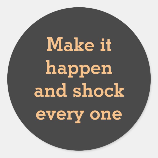 Adesivo Redondo Motivação ligada (Frente)