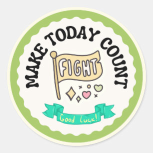 Adesivo Redondo Motivação 'Make Today Count' Custa