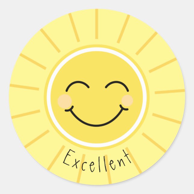 Adesivo Redondo Motivação Recompensa do Professor para o Estudante (Frente)