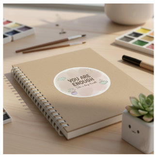 Adesivo Redondo Motivation Quote Sticker 