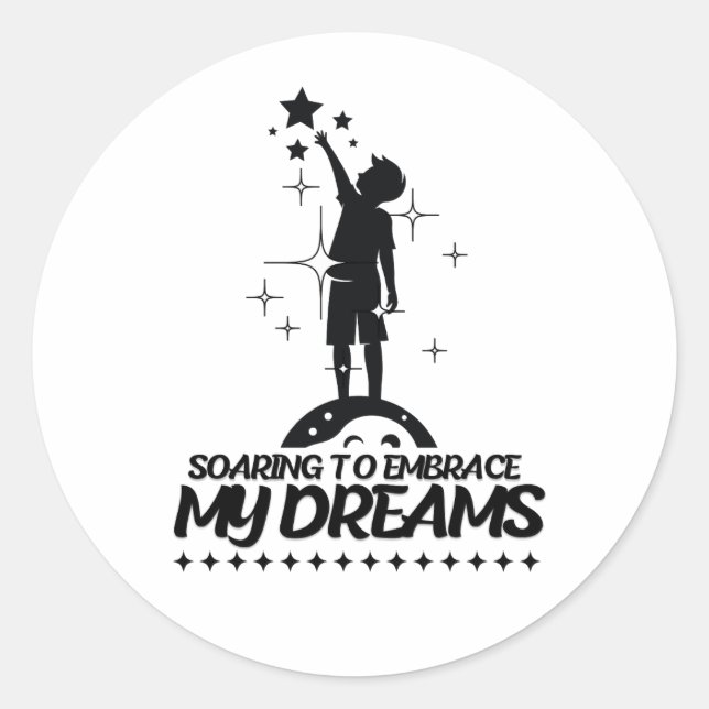 Adesivo Redondo Motivational quote design (Frente)