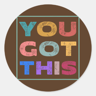 Adesivo Redondo Motivational Testing Day You Got This Teacher