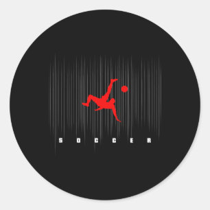 Adesivo Redondo Motivo de Logotipo de Futebol para Homens e Rapaze